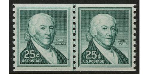 #1059Ab Paul Revere, Coil Line Pair, Tagged Shiny Gum, Average Centering