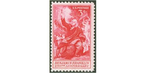 #1073 Benjamin Franklin, 250th Anniversary of Birth