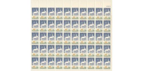 #1098 Wildlife Conservation, Whooping Crane, Sheet of 50