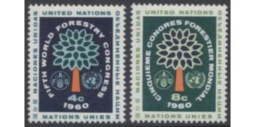 #1156 United Nations World Forestry Congress, #81-82 Joint Issue