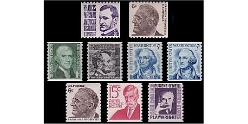 #1297-1305C Prominent Americans, Coils Set of Nine