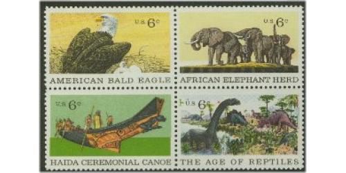 #1390a Natural History - Conservation, Block of Four