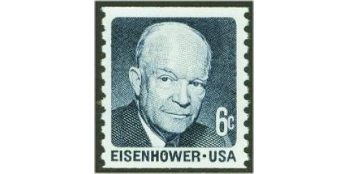 #1401 6¢ Eisenhower, Coil Shiny Gum