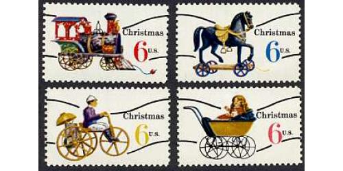 #1415a-18a Precancel Christmas, Four Singles