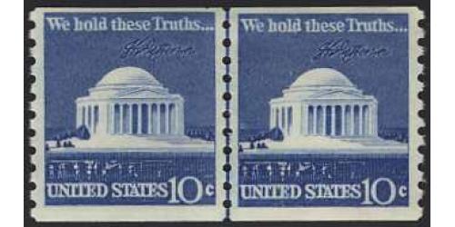 #1520 Jefferson Memorial, Coil Line Pair