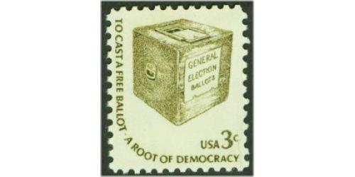 #1584v Ballot Box, Dull Gum
