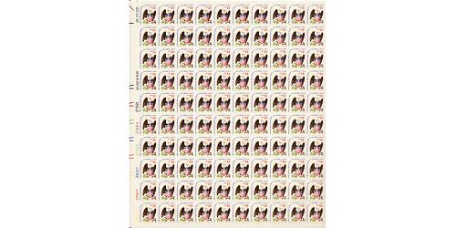 #1596 Eagle and Shield,  Sheet of 100 Stamps