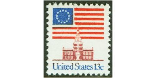 #1622 Flag & Independence Hall, 11x10¾