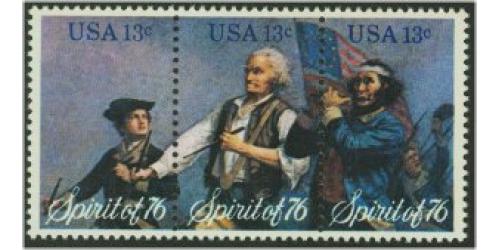 #1631a Spirit of 76 (Bicentennial), Strip of Three