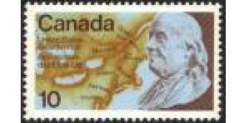 #1690 Canada #691 Joint Issue Benjamin Franklin