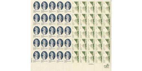 #1732-33 Captain Cook, Complete Sheet of 50 Stamps