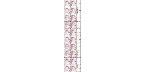 #1850 Abraham Baldwin, Plate Block of 20