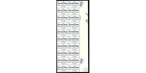 #1927 Alcoholism, Plate Block Strip of 20
