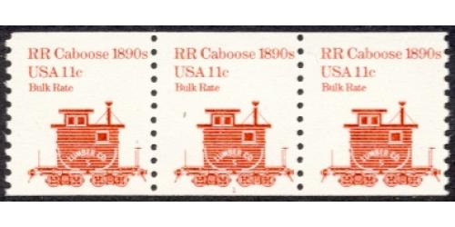 #1905 Caboose, Plate Number Coil Strip of 3, #1