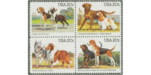 #2098-2101 Dogs, Four Singles