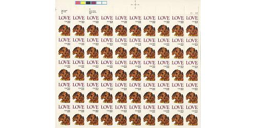 #2202 Love Puppy, Sheet of 50 Stamps