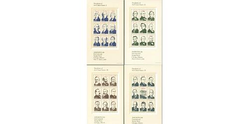 #2216-19 Presidents, AMERIPEX '86 Souvenir Sheets
