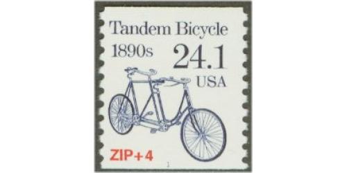#2266 24.1¢ Tandem Bicycle Precanceled Zip + 4 in Red