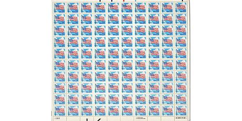 #2278 Flags And Clouds, Sheet of 100 Stamps