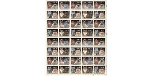 #2372-75 Cats, Sheet of 40 Stamps