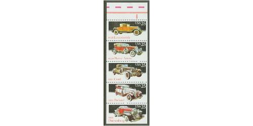 #2385a Classic Cars, Booklet Pane of Five