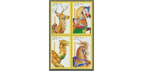 #2390-93 Carousel Animals, Four Singles