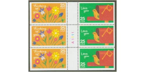 #2398a Birthday & Best Wishes, Pane of Six