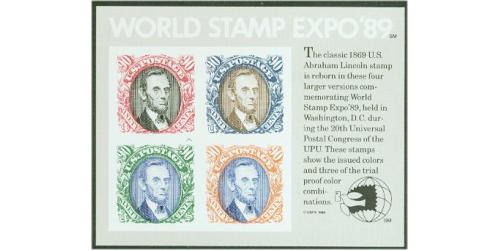 #2433 Abraham Lincoln World Expo Souvenir Sheet
