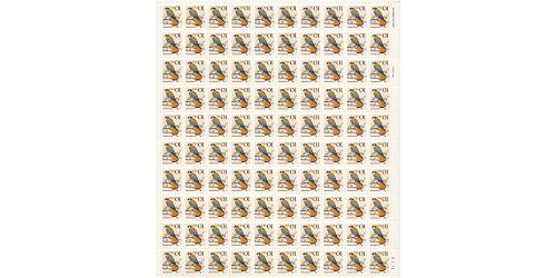 #2476 Kestrel, No ¢ Sign, Sheet of 100 Stamps