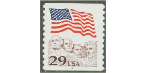 #2523 Flag over Rushmore Coil, Intaglio Printing