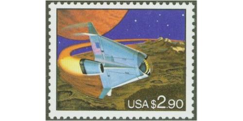 #2543 Priority Mail, Futuristic Space Shuttle