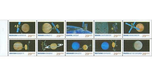 #2577a Space, Booklet Pane of Ten