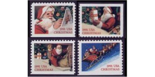 #2582-85 Santa Claus Christmas, Set of Four Booklet Singles