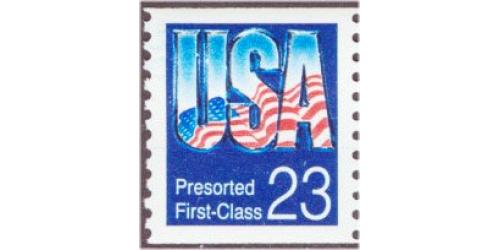 #2607 USA, Pre-sort, Coil Shiny Gum, Bureau Printing & Engraving