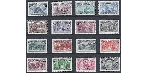 #2624-29 Columbian Exhibition Souvenir Sheets, Set of 16 Singles