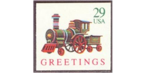 #2719 Christmas Locomotive S-A Booklet Single