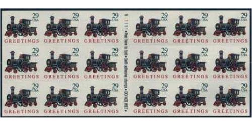 #2719a Christmas, Locomotive ATM Pane of 18