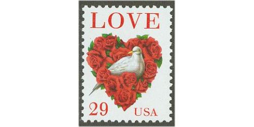 #2814C Love & Dove, Sheet Stamp
