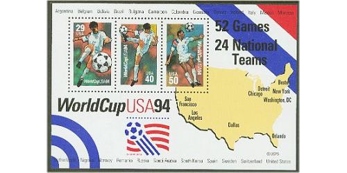 #2837 World Cup Soccer Souvenir Sheet