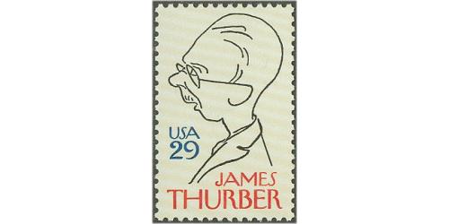 #2862 James Thurber, American Humorist and Cartoonist, Literary 