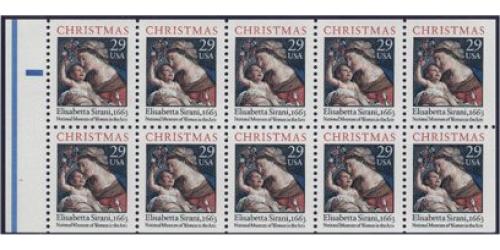 #2871Ab Virgin & Child, Pane of 10