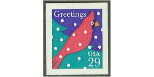 #2874 Cardinal in Snow, Christmas Booklet Single