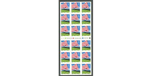 #2919a Flag Over Field, Booklet Pane of 18