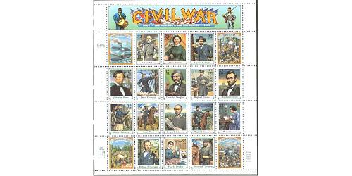 #2975 Civil War Souvenir Sheet of 20