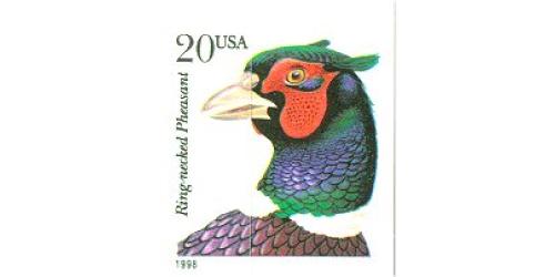 #3050 Ring Neck Pheasant, Booklet Single  Die-cut 11.2