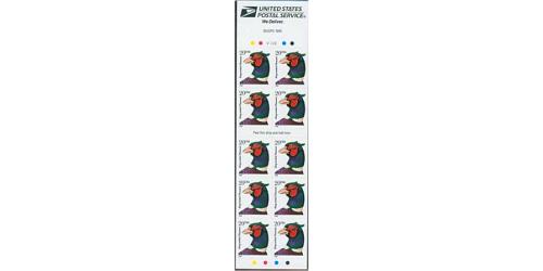 #3050a "Ring Neck Pheasant, Booklet Pane 10