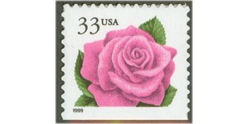 #3052 Coral Pink Rose, Vending Booklet Single