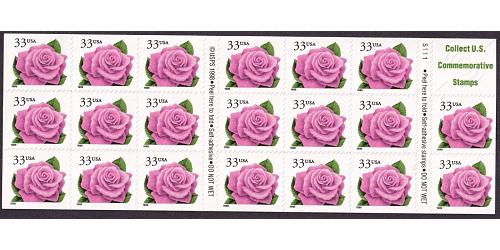 #3052d Coal Rose Booklet of 20