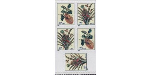 #3129b Moth & Cockroaches, Booklet Pane of Five