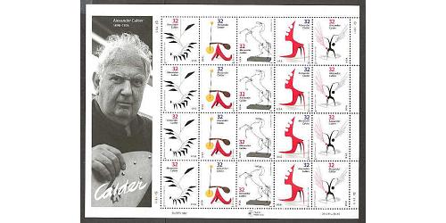 #3198-3202  Alexander Calder, Sheet of 20
